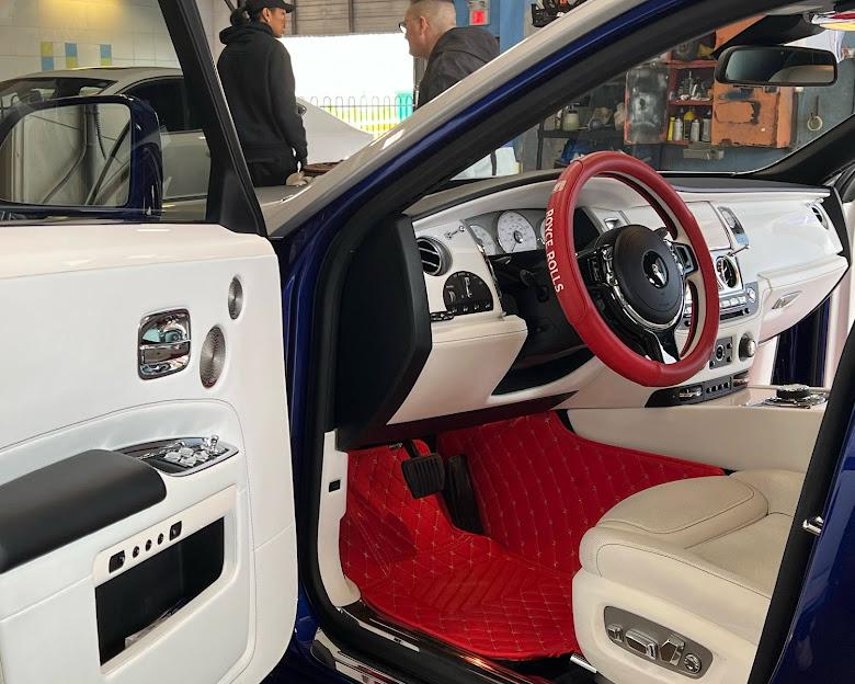 Luxury car interior detailing